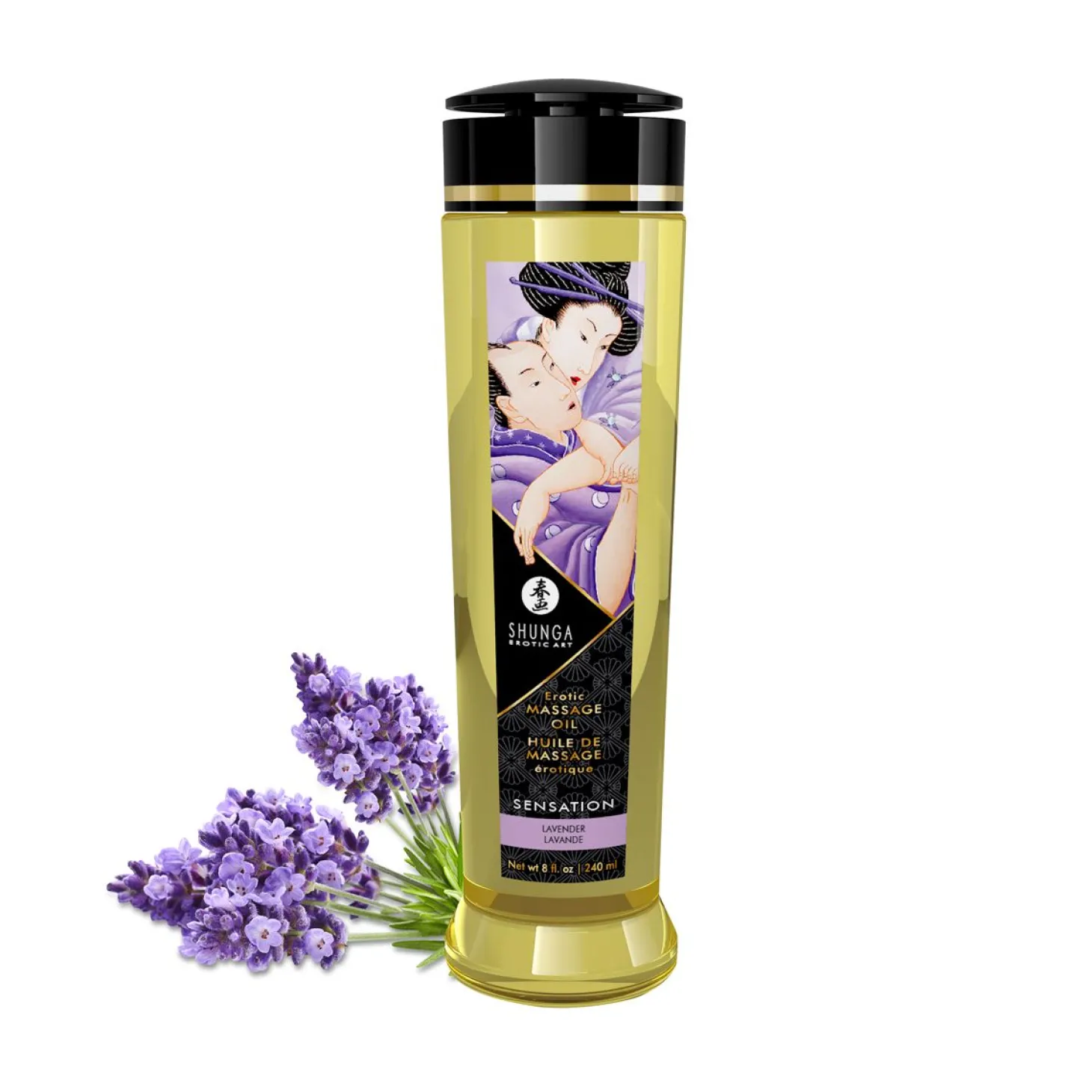 Shunga - Sensation Massage Olie Lavender - 240 ml