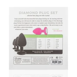 Siliconen Buttplug Met Diamant - Roze