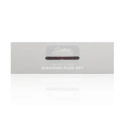 Siliconen Buttplug Set Met Diamantjes - Zwart
