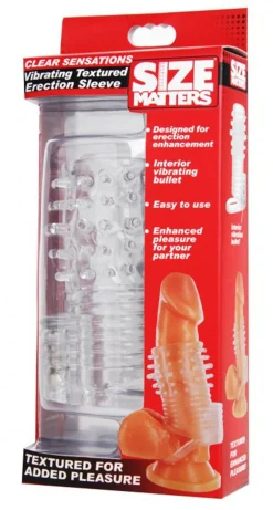 Size Matters - Clear Sensations Vibrerende Penis Sleeve - Transparant