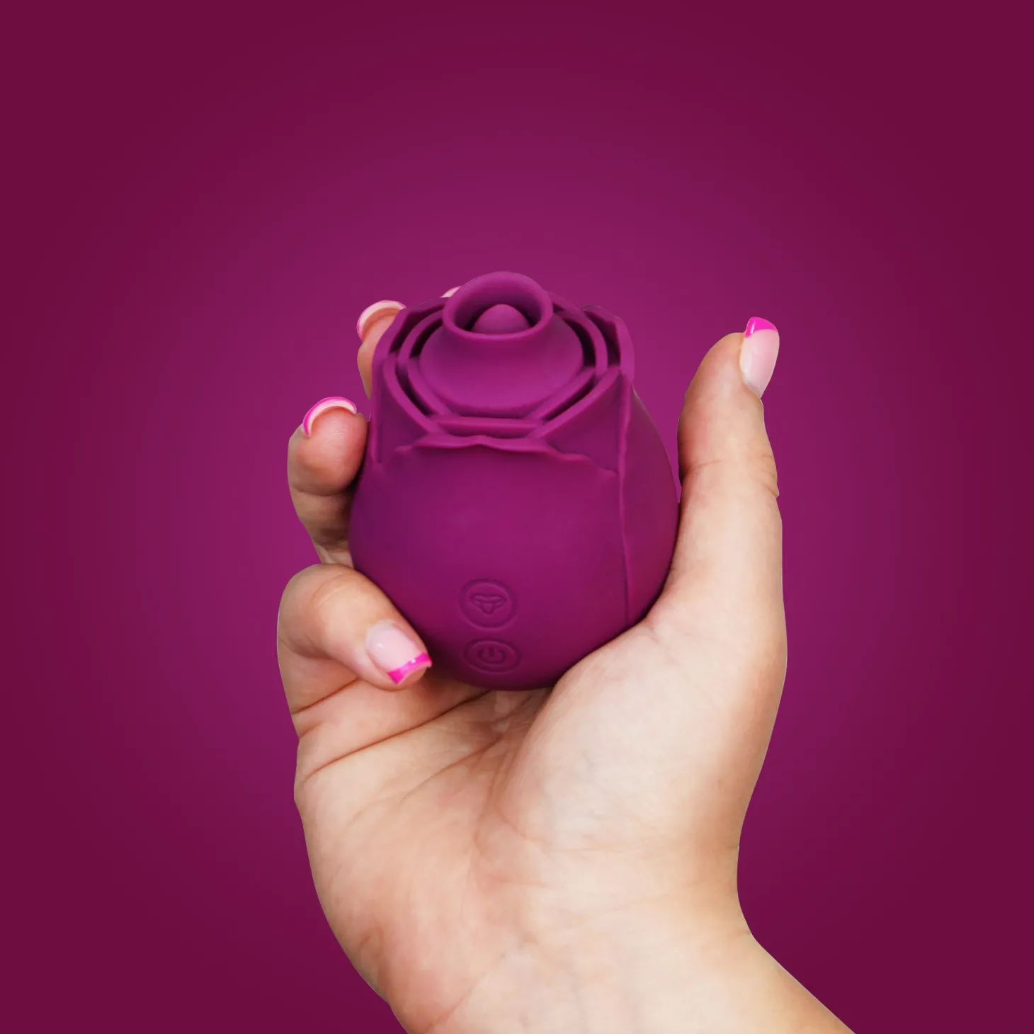 Skins Rose Buddies - The Rose Flutterz Vibrator - Wijnrood