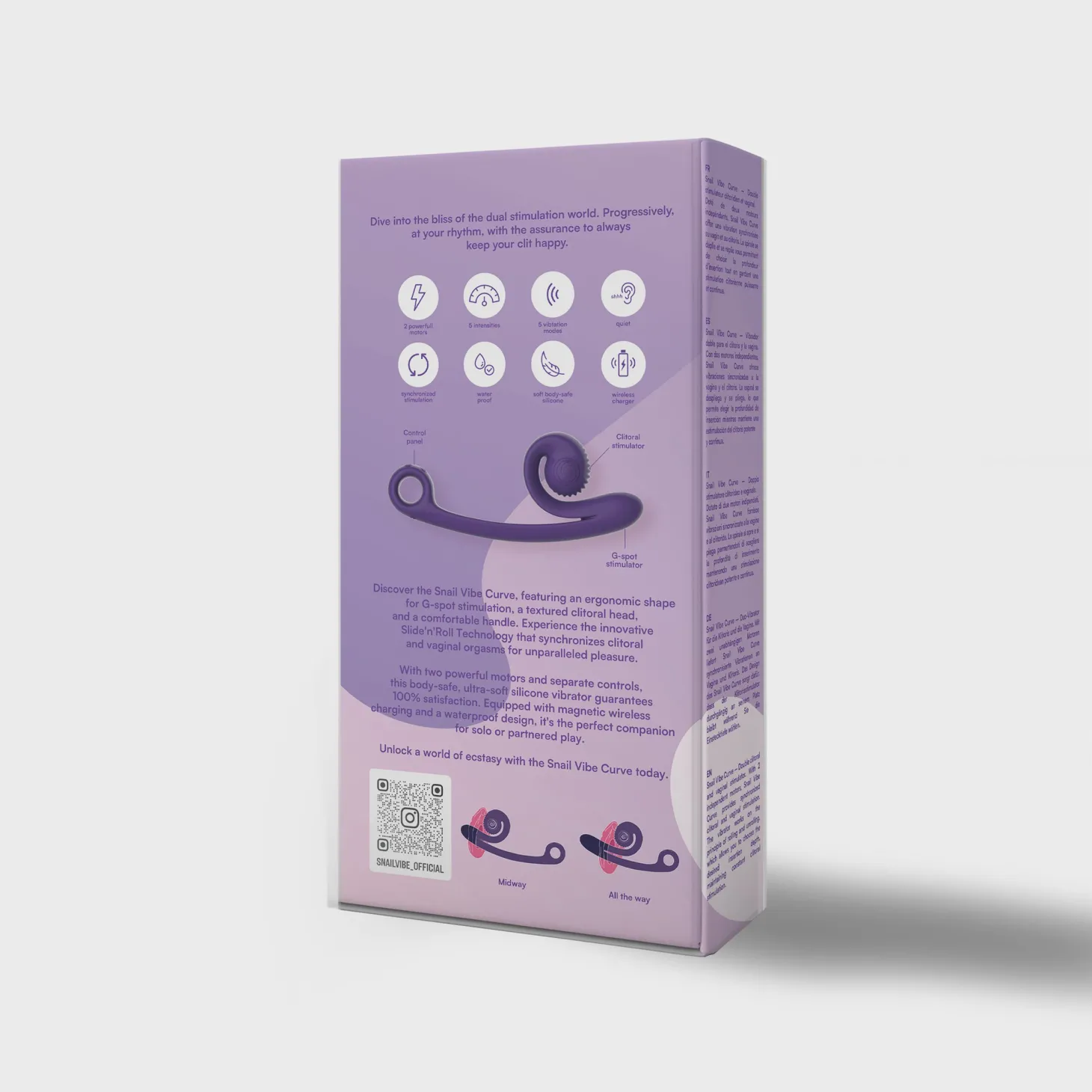 Snail Vibe Curve Duo Vibrator - Paars