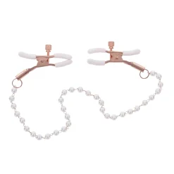 Sportsheets – Peaches ‘n CreaMe Pearl Nipple Clamps – Crème
