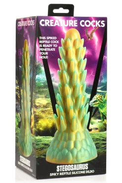Stegosaurus Spiky Reptiel Dildo - Groen