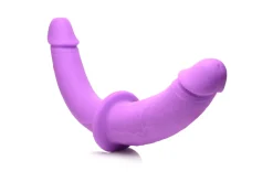 Strap U - Dubbele Dildo Met Harnas - Paars