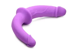 Strap U - Dubbele Dildo Met Harnas - Paars