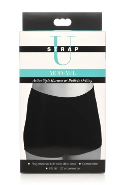 Strap U - Harnas met ingebouwde O-ring - Zwart
