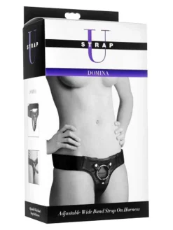 Strap U - Leren Strap On Harnas - Zwart