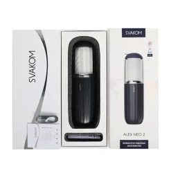 SVAKOM - Alex Neo 2 Interactieve Stotende Masturbator - Zwart