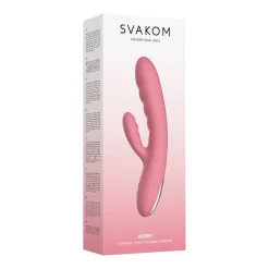 SVAKOM - Avery Thrusting Rabbit Vibrator - Aardbei Roze