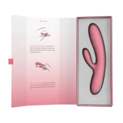 SVAKOM - Avery Thrusting Rabbit Vibrator - Aardbei Roze
