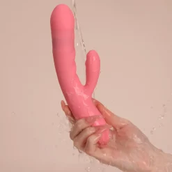 SVAKOM - Avery Thrusting Rabbit Vibrator - Aardbei Roze