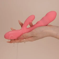 SVAKOM - Avery Thrusting Rabbit Vibrator - Aardbei Roze