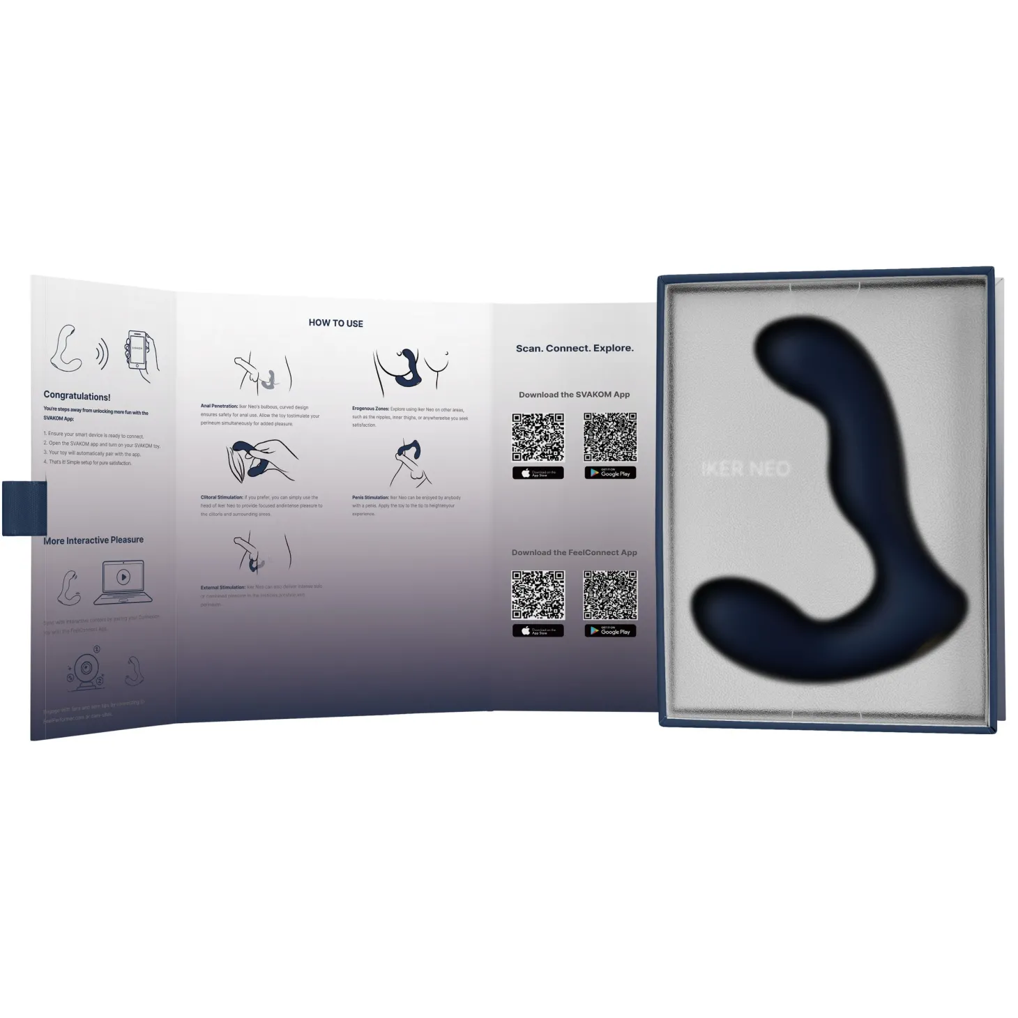 SVAKOM - Iker Neo Prostaat Vibrator - Blauw