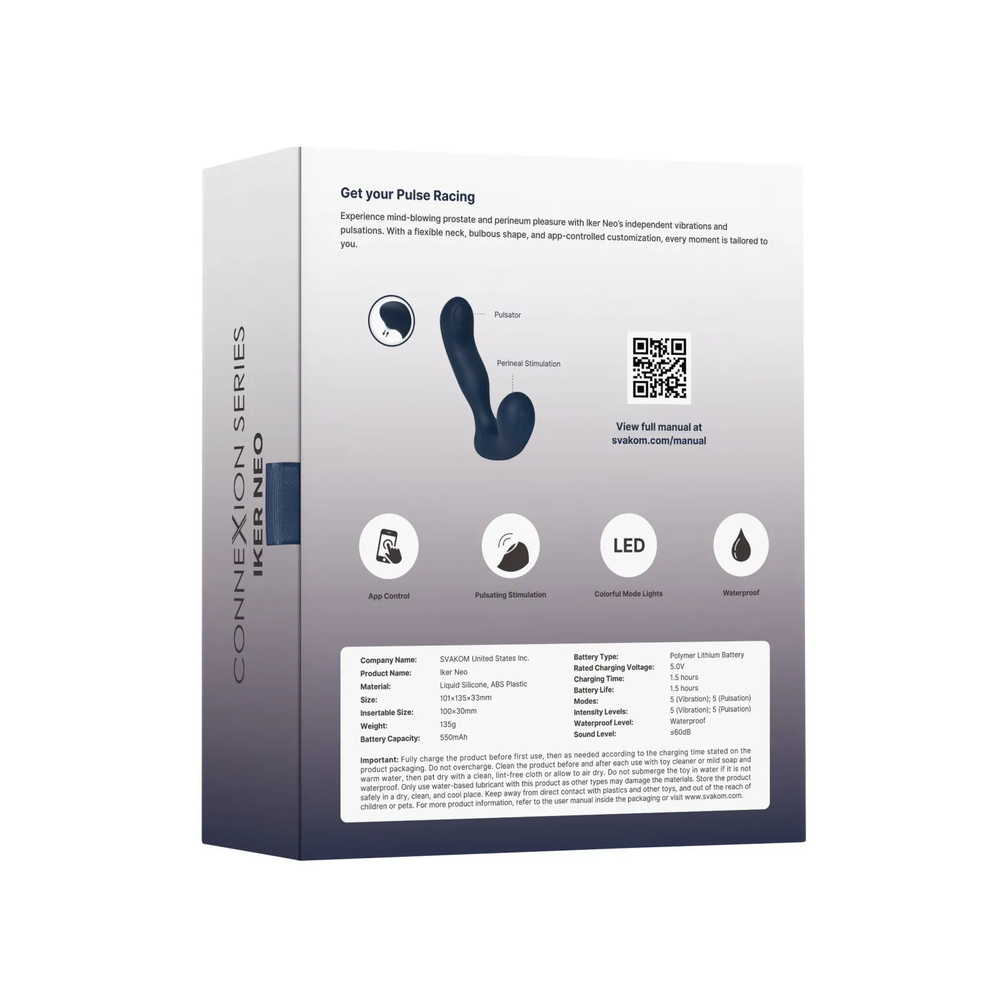 SVAKOM - Iker Neo Prostaat Vibrator - Blauw