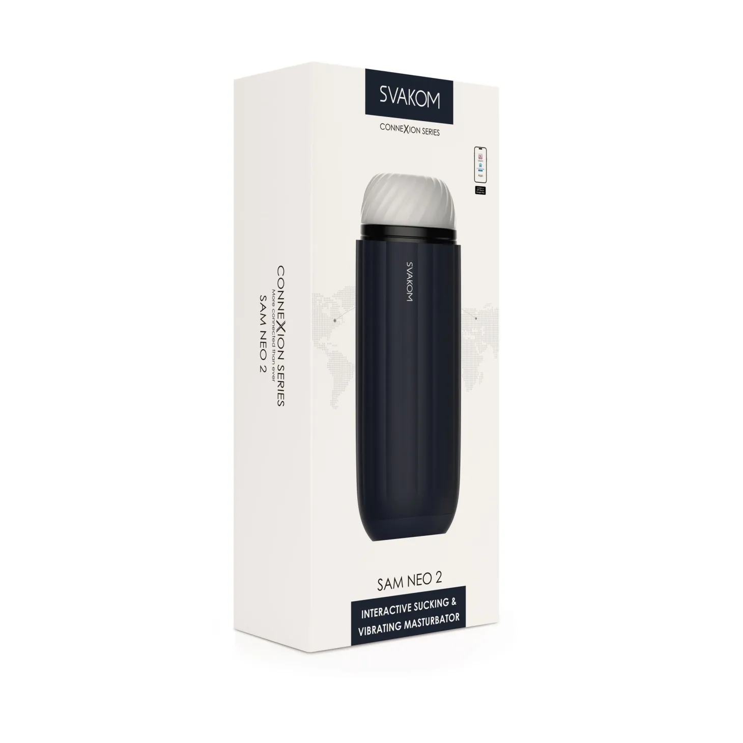 SVAKOM - Sam Neo 2 Interactieve Masturbator - Blauw