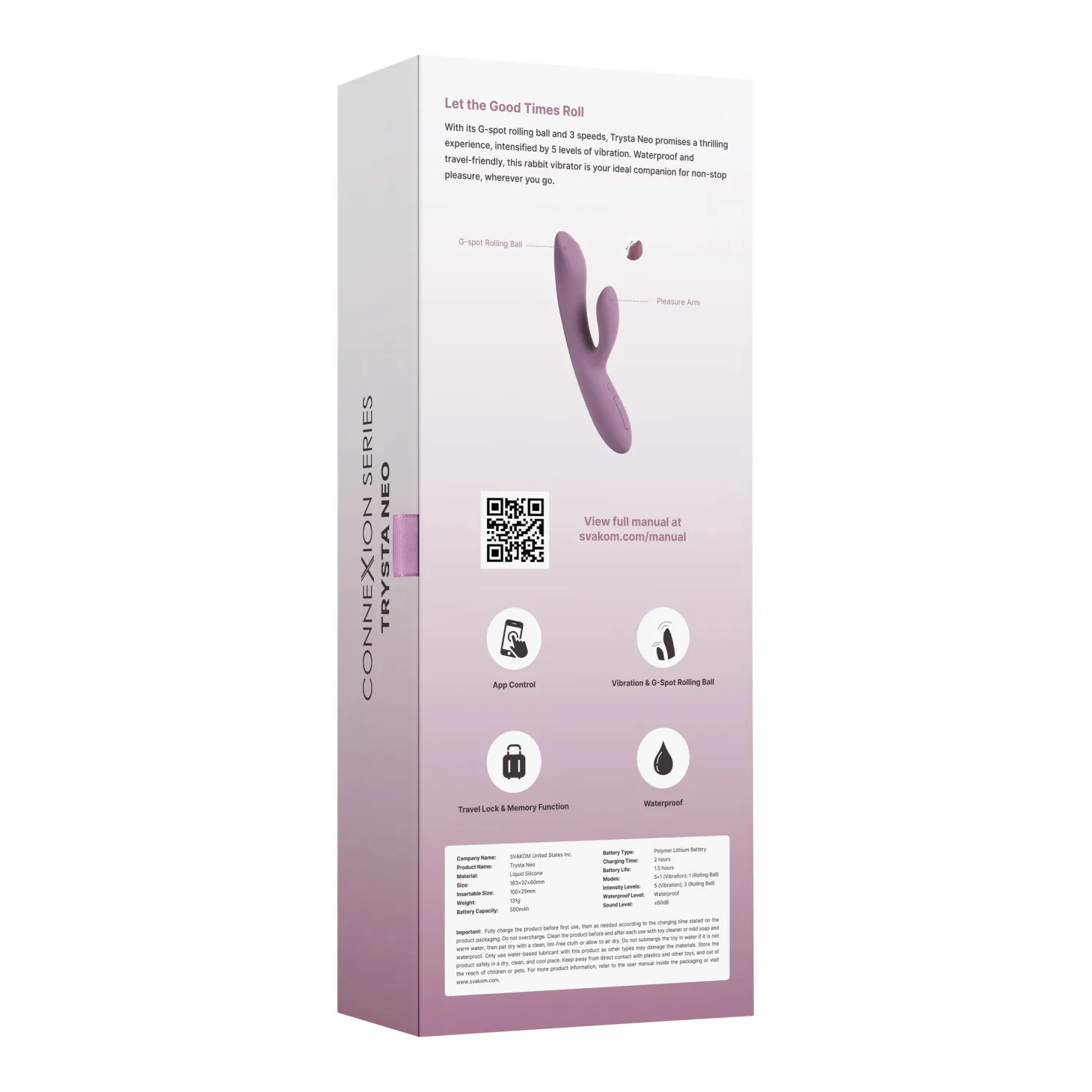 SVAKOM - Trysta Neo Rabbit G-spot Vibrator - Roze