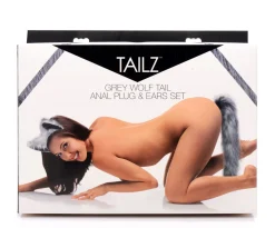 TAILZ - Grey Wolf Staartplug & Oorenset