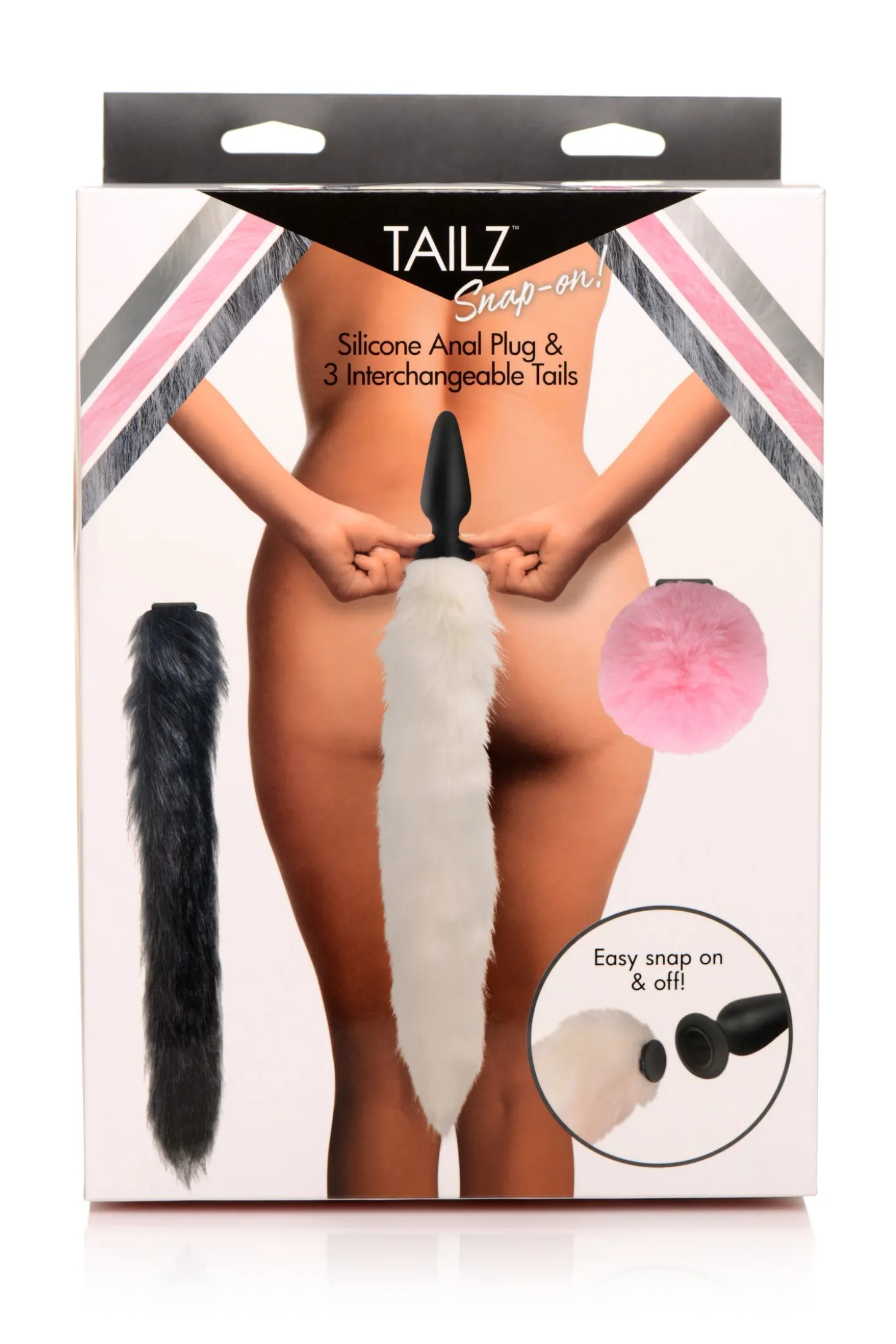 TAILZ - Snap-On Anaalplug met 3 Verwisselbare Staarten