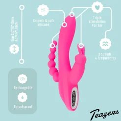 Teazers – Dubbele Rabbit Vibrator – Roze