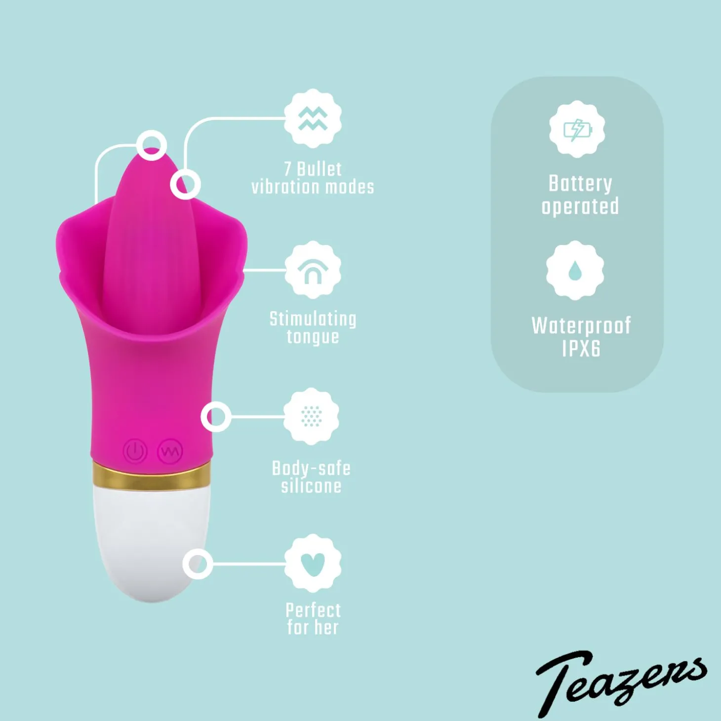 Teazers – Flower Touch Clitoris Vibrator – Roze