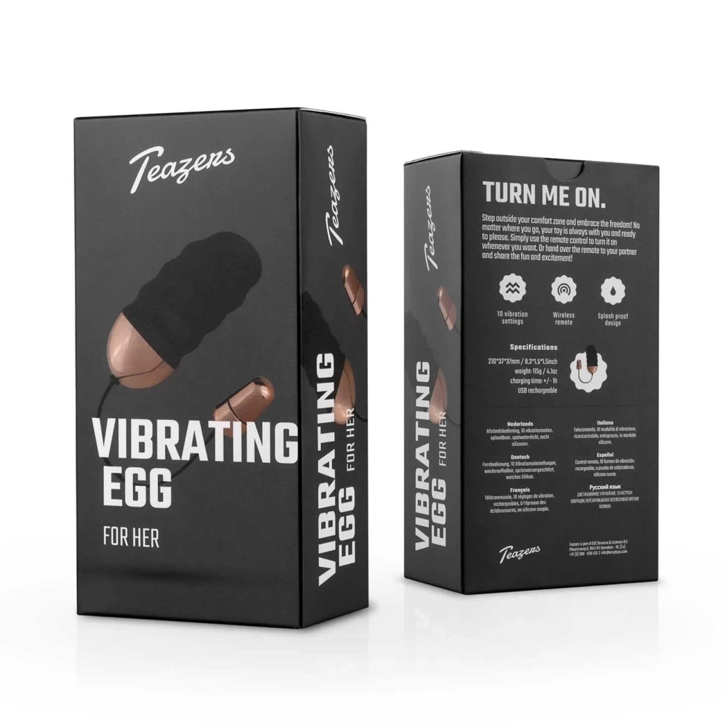 Teazers Geribbeld Vibratie-Eitje Met Afstandsbediening