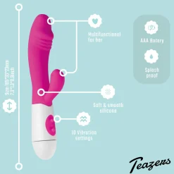 Teazers – Realistische Rabbit Vibrator – Roze