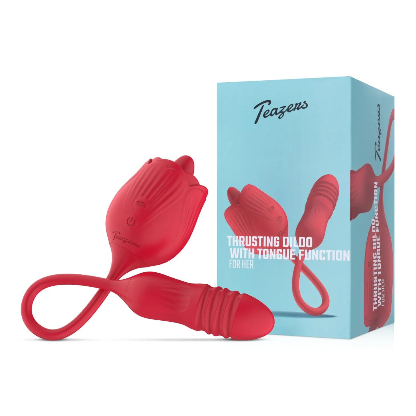 Teazers – Roos Stotende Dildo Vibrator – Rood