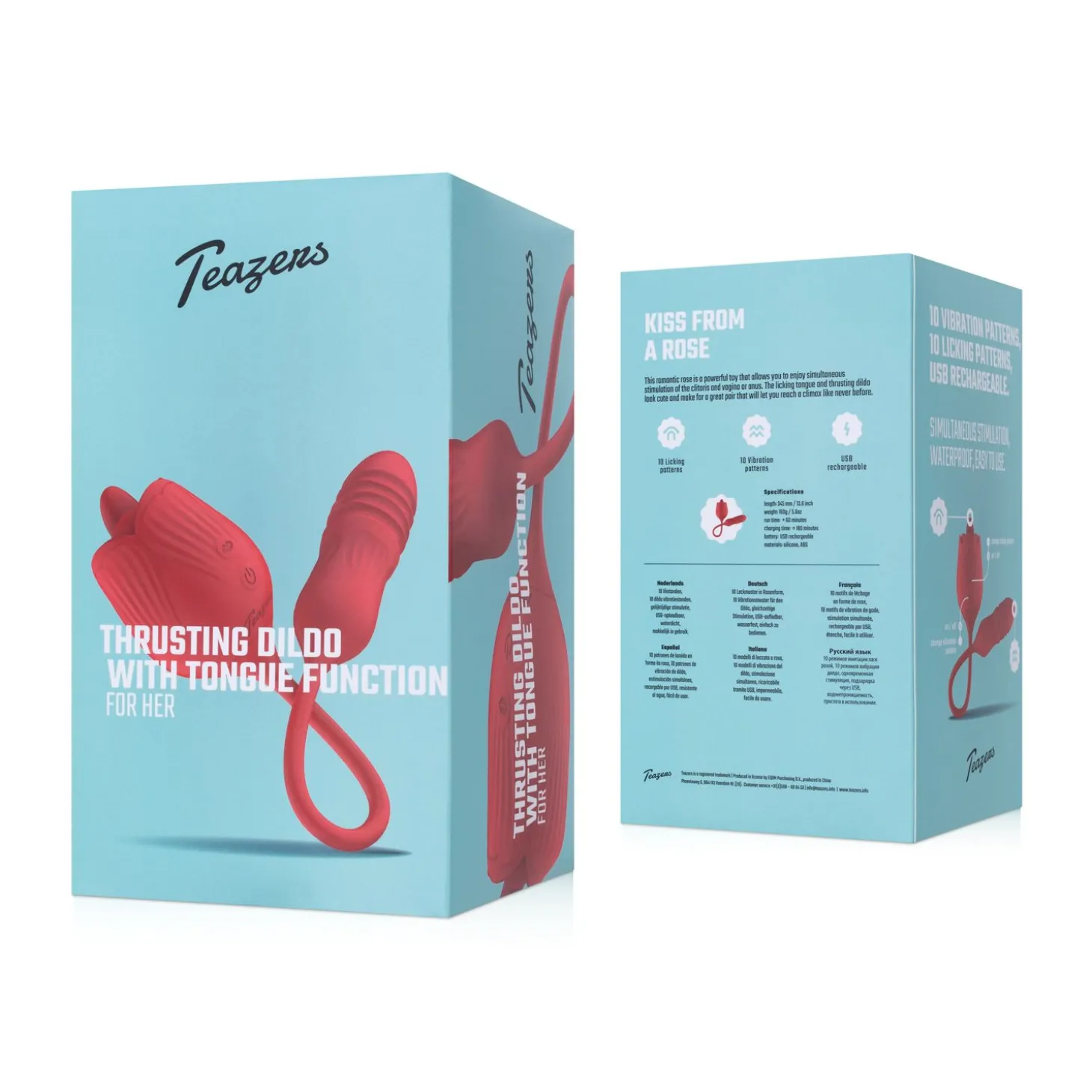 Teazers – Roos Stotende Dildo Vibrator – Rood