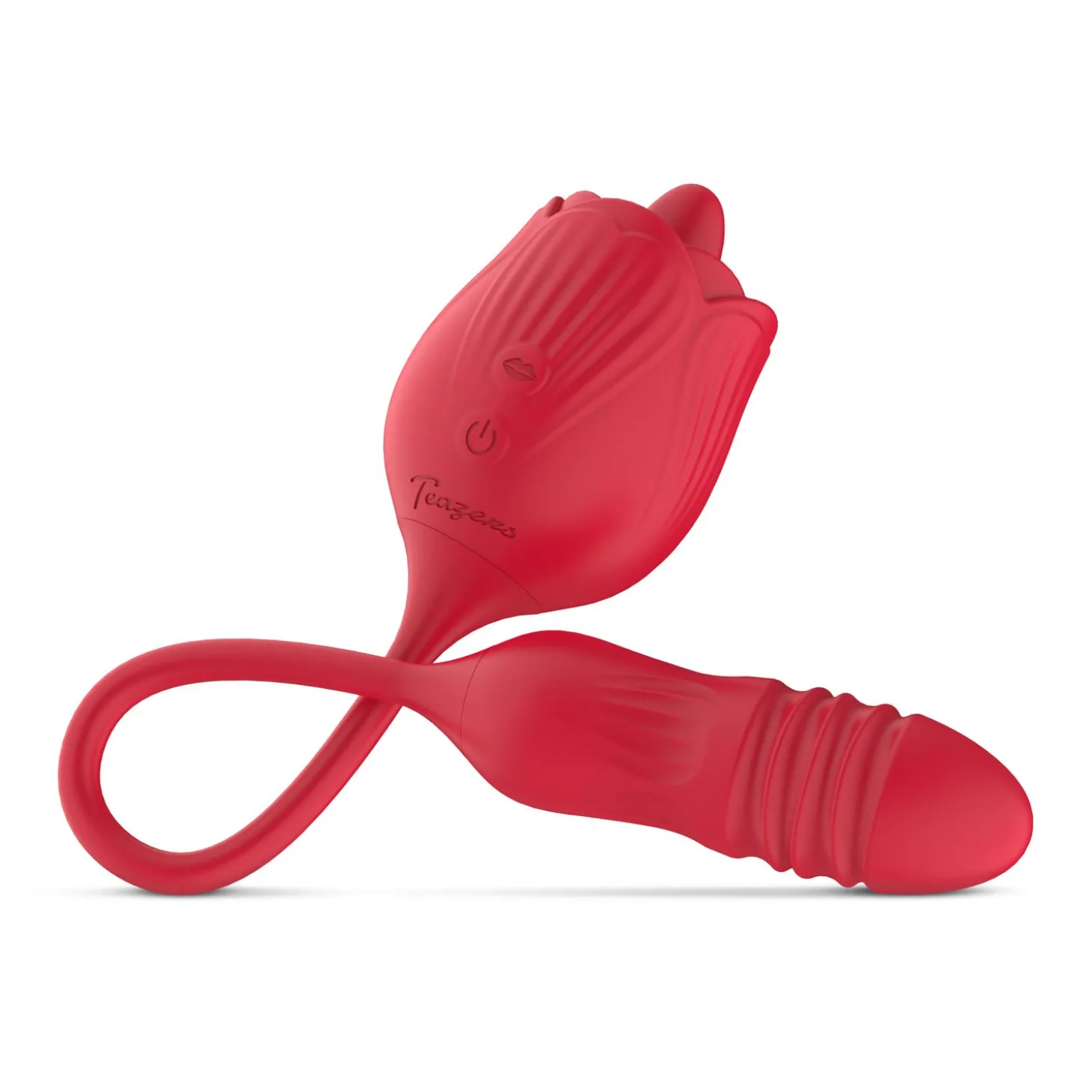 Teazers – Roos Stotende Dildo Vibrator – Rood