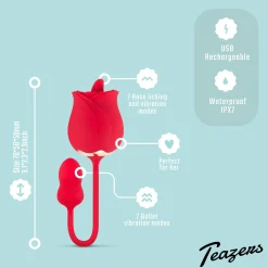 Teazers Rose Vibrator and Clitoris Stimulator