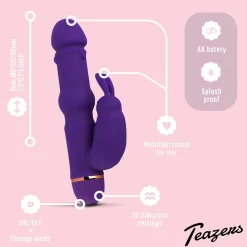 Teazers Siliconen Rabbit Vibrator - Paars