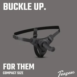 Teazers – Siliconen Strap-On Set – Zwart
