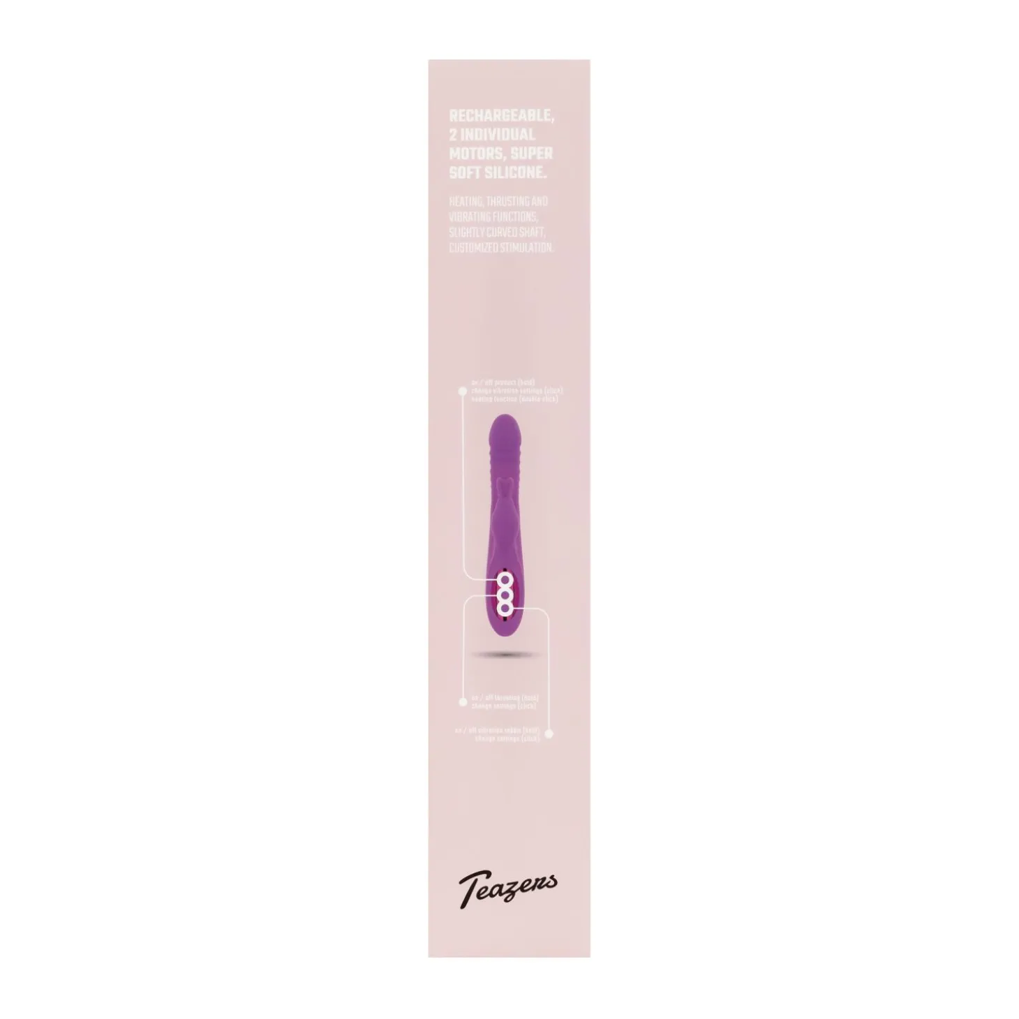Teazers – Stotende, Verwarmende Rabbit Vibrator – Paars