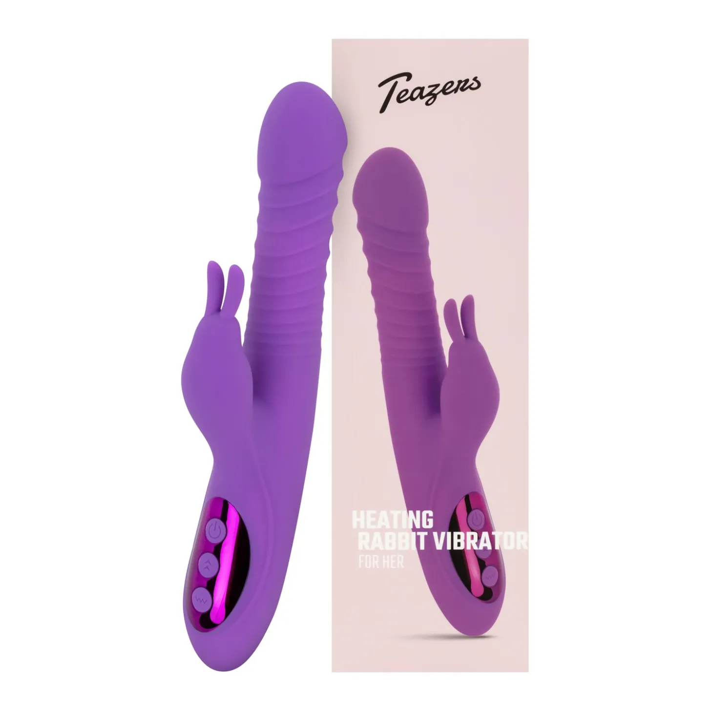 Teazers – Stotende, Verwarmende Rabbit Vibrator – Paars