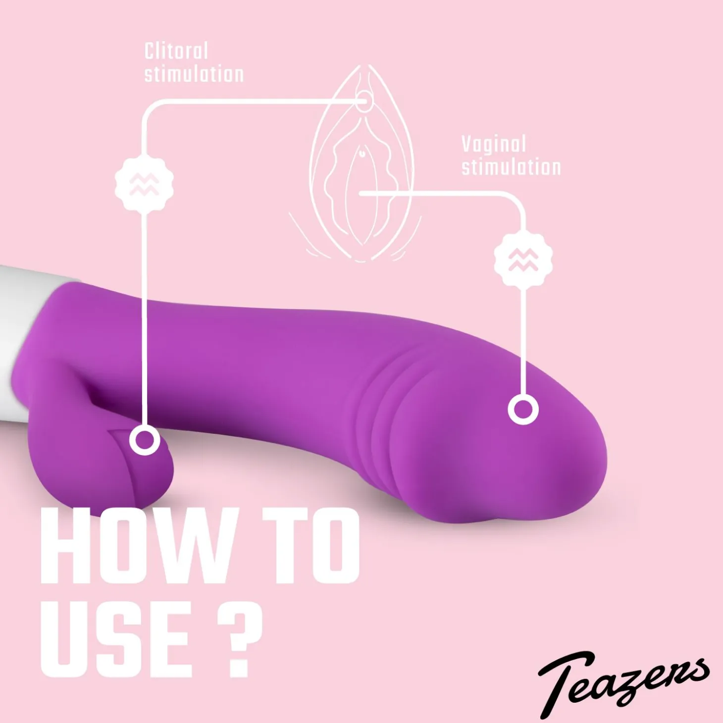 Teazers – Tarzanbocht Vibrator – Paars