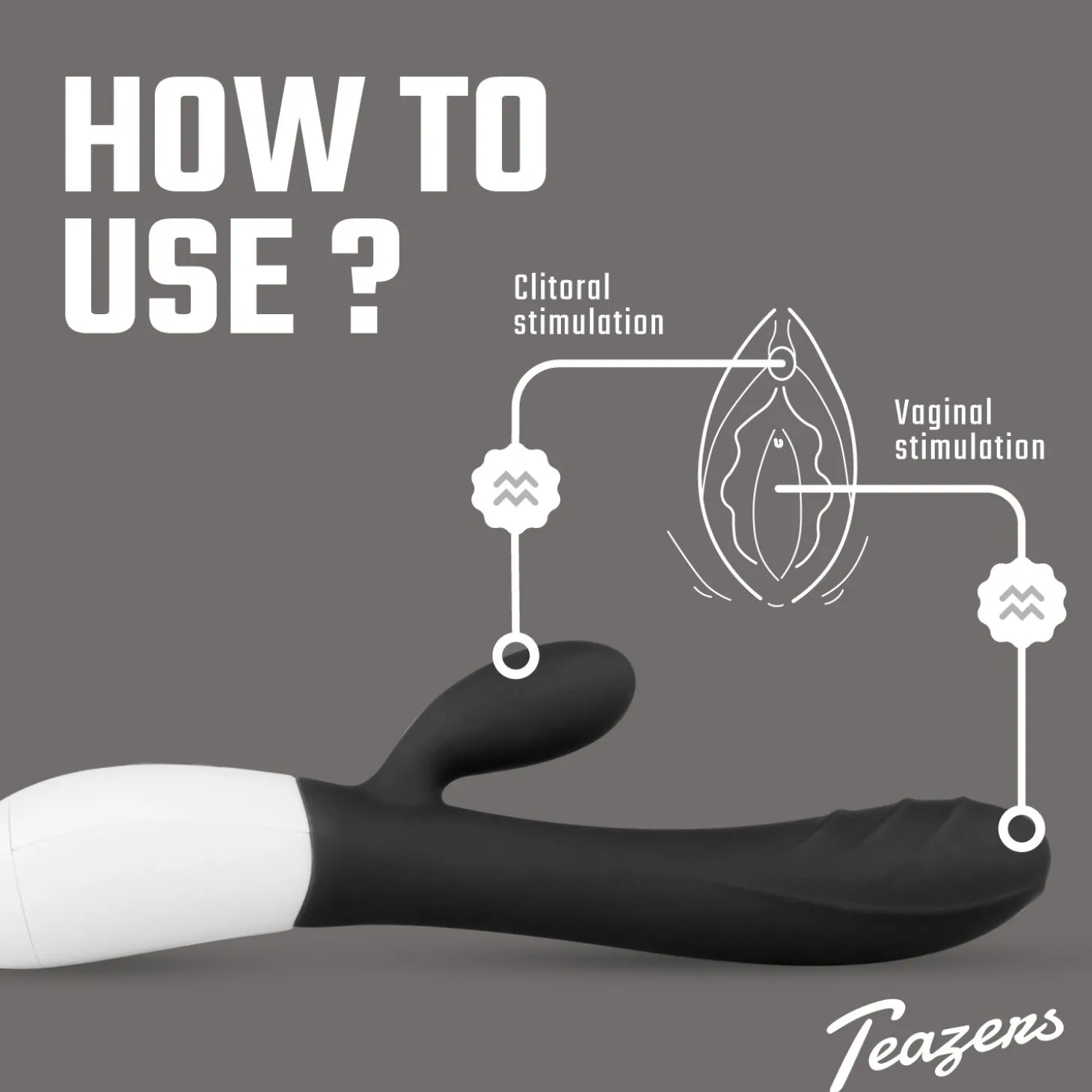 Teazers Tarzan Vibrator - Zwart