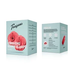 Teazers - Vibrating Nipple Clamps - Rood