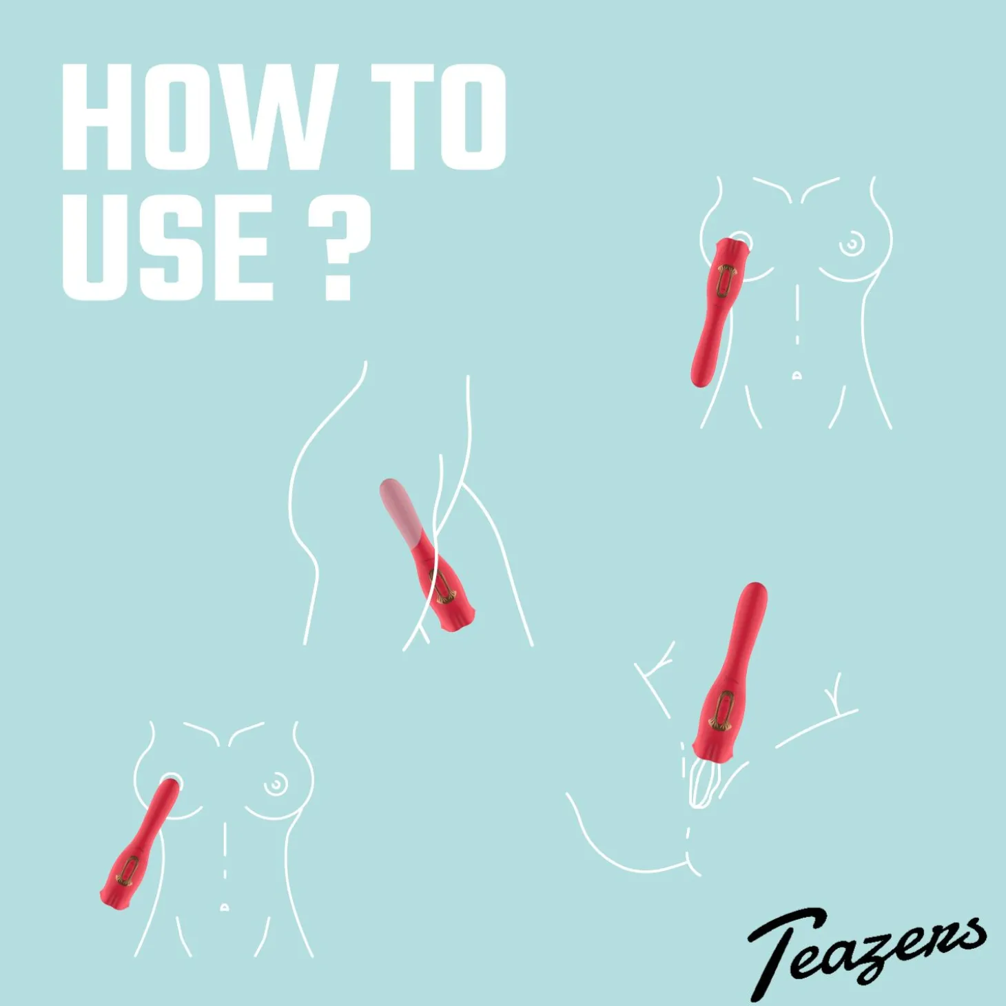 Teazers Vibrator met Likkende Clitoris Stimulator