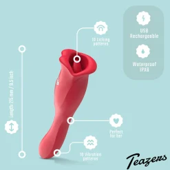 Teazers Vibrator met Likkende Clitoris Stimulator