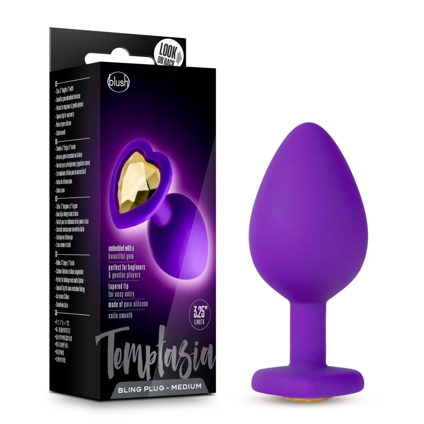 Temptasia - Bling Anaal Plug Medium - Paars