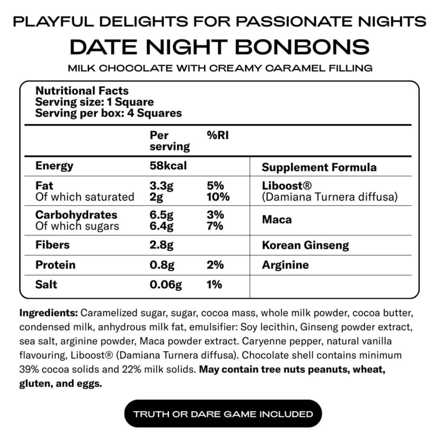 The Oh Collective – Date Night Bonbon – Speelse Liefdeschocolade