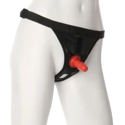 Vac-U-Lock Ultra Strap-On met plug - Zwart/Rood