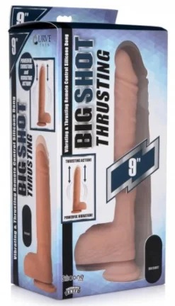 Vibrerende & Stotende Realistische XL Dildo Met Balzak - 17.8 cm