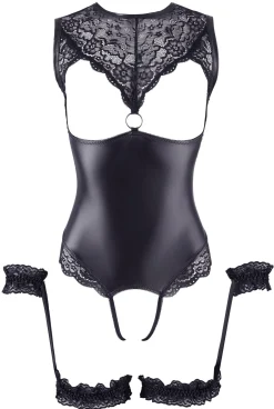 Wetlook body met open kruis