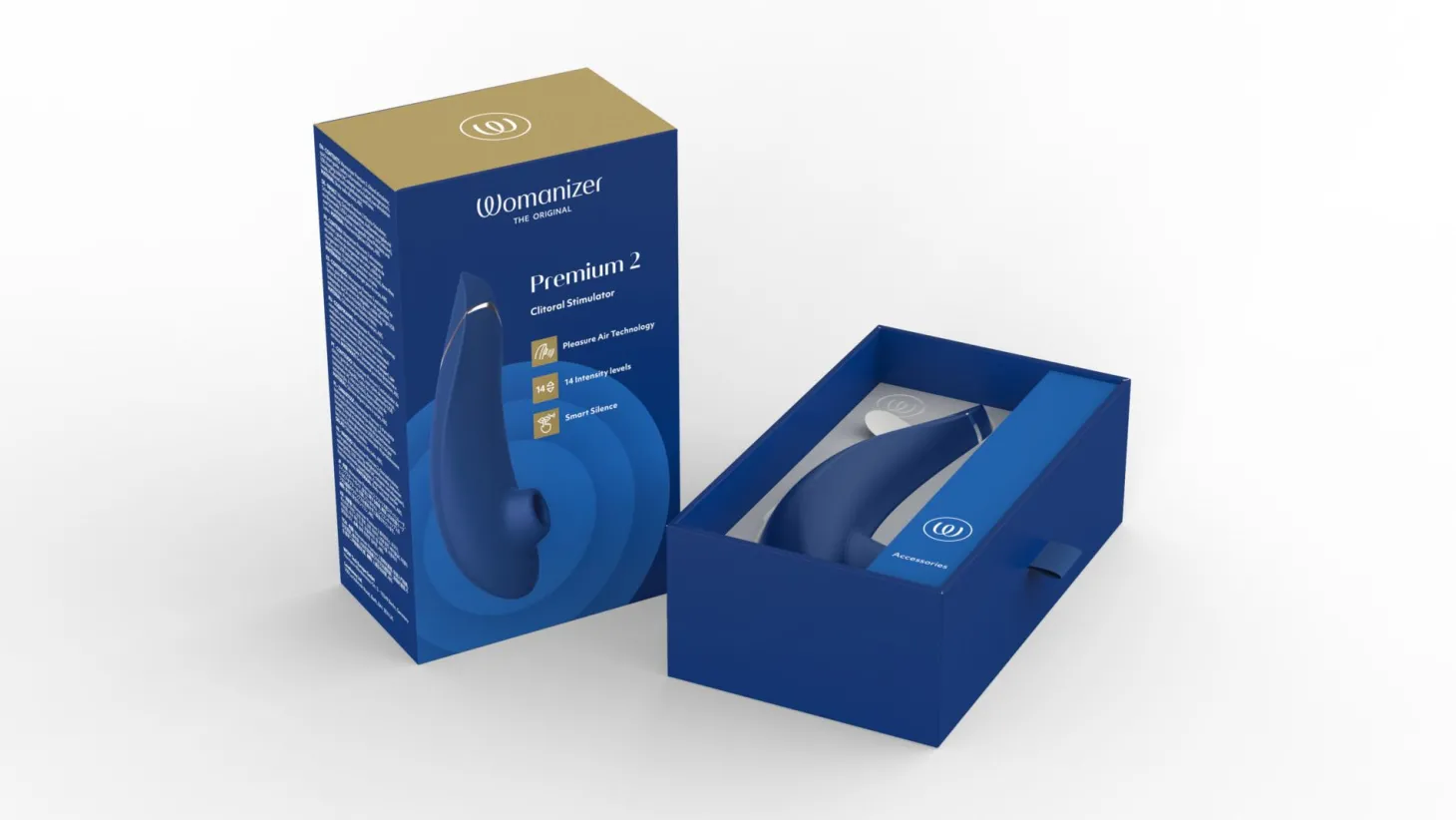 Womanizer Premium 2 Luchtdrukvibrator - Blueberry