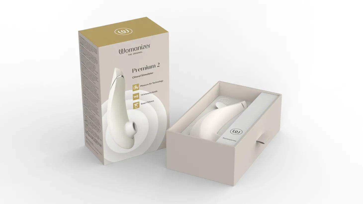 Womanizer Premium 2 Luchtdrukvibrator - Wit