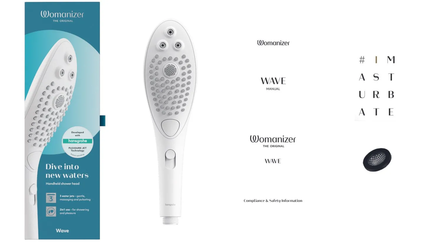 Womanizer Wave Douchekop - Wit