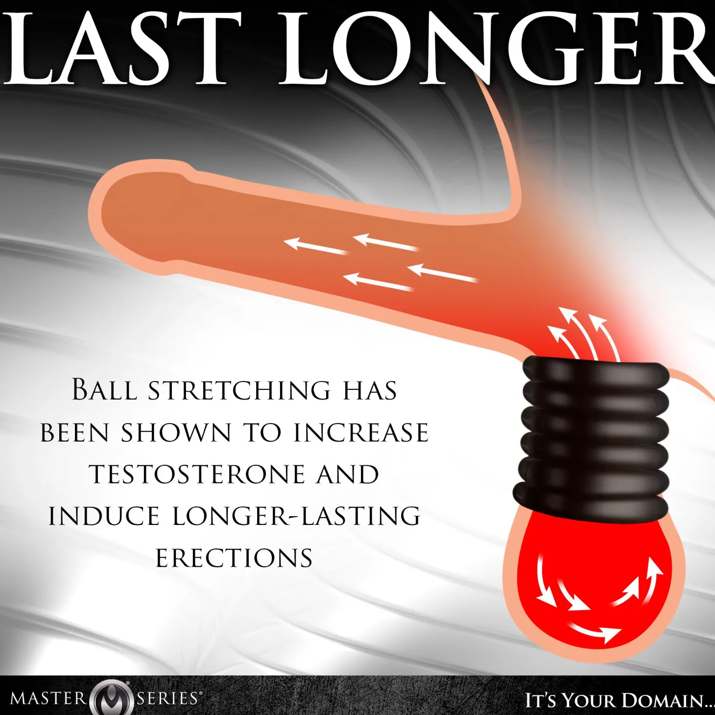 XR Brands - Ball Stack Ball Stretcher - Zwart