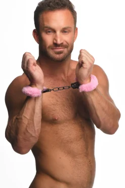 XR Brands - Cuffed in Fur Handboeien - Roze